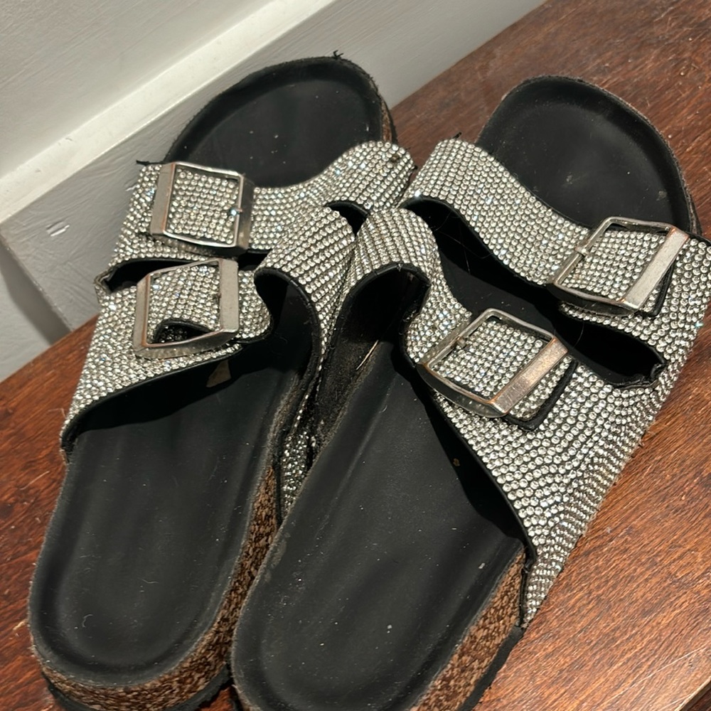Forever 21 rhinestone sandals.